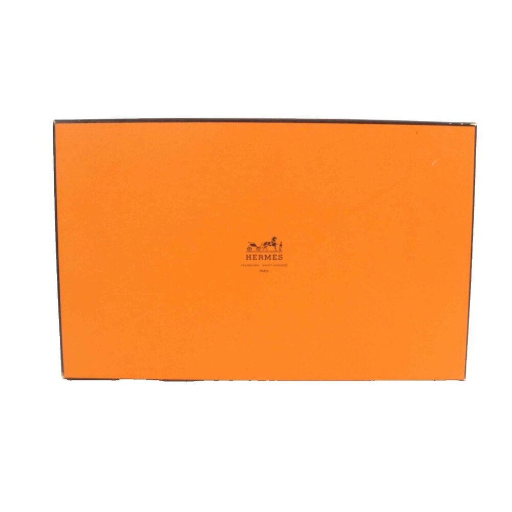 HERMES Sz 11.5 x 7.25 x 4 Orange Brown Gift Box